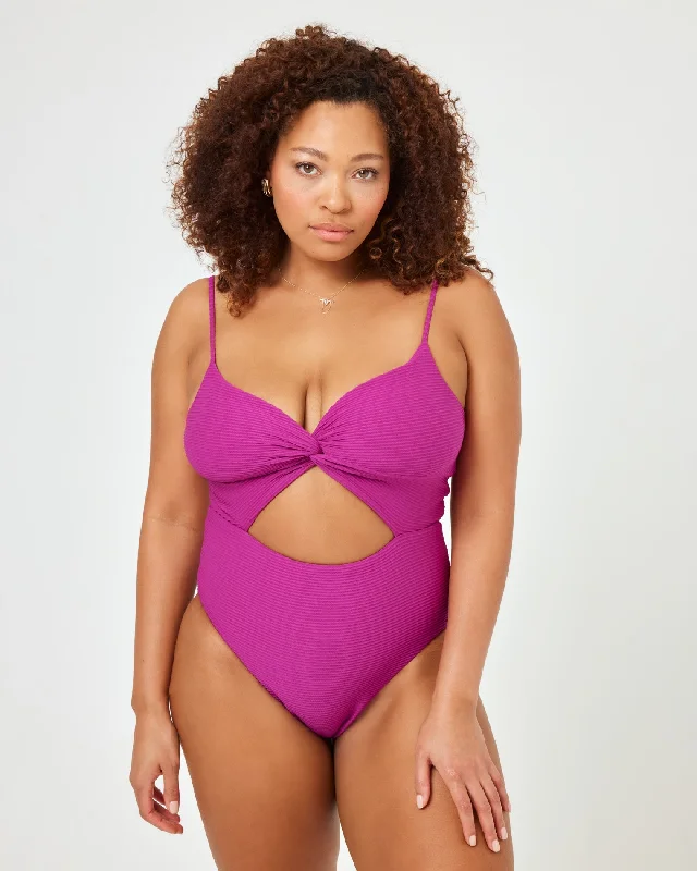 Eco Chic Repreve® Kyslee One Piece Swimsuit - Berry