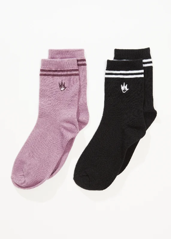 AFENDS Womens Inferno - Socks Two Pack - Grape