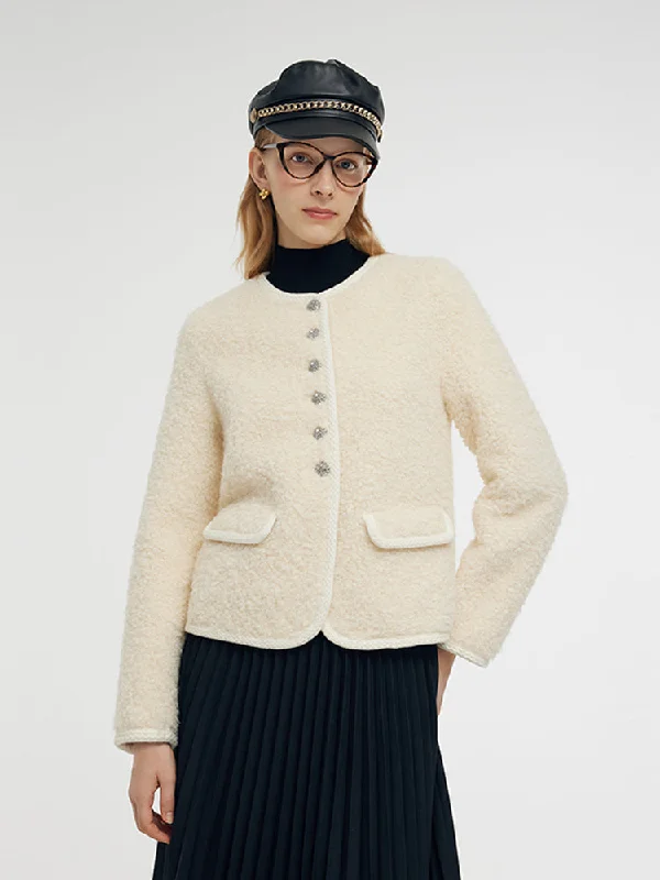 Eco-friendly Fur Women Crop Jacket