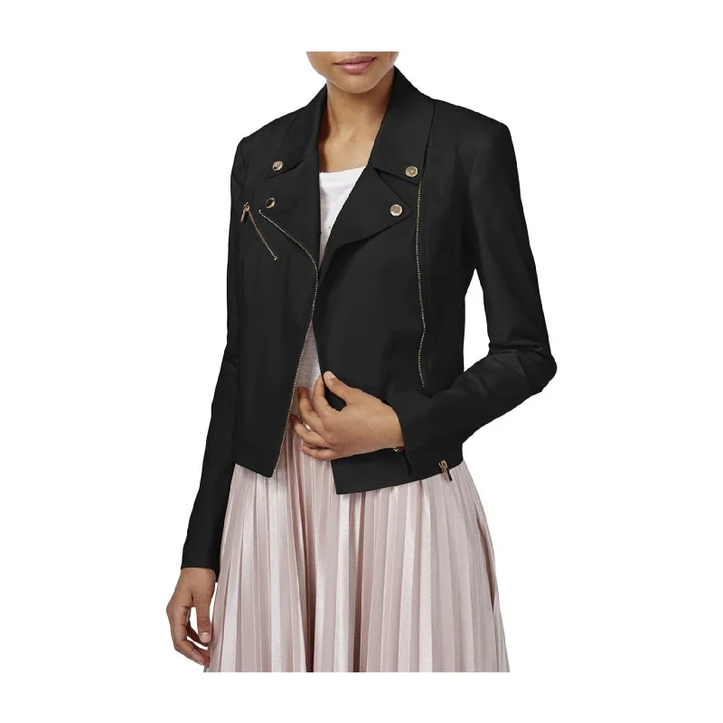 Rachel Roy Womens Asymmetrical Motorcycle Jacket