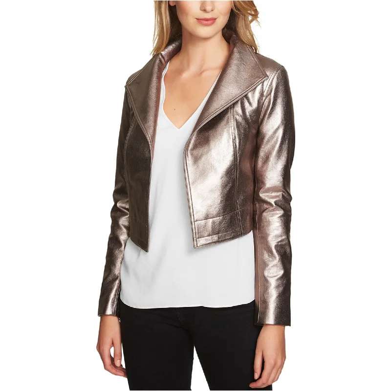 1.State Womens Cropped Metallic Jacket