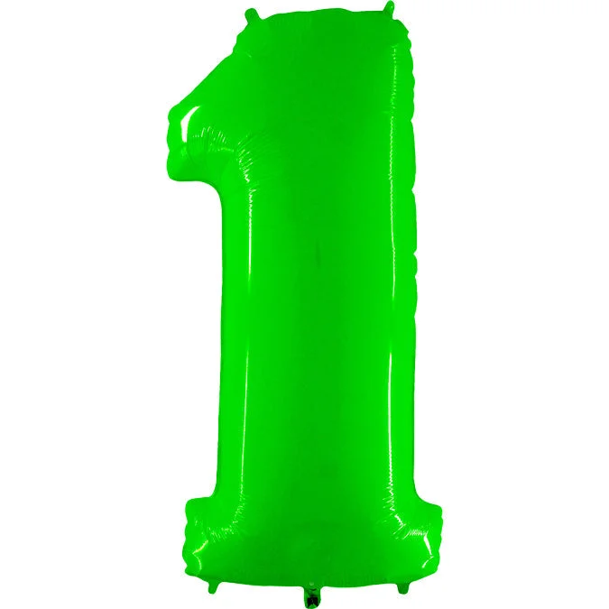 40 inch NUMBER 1 - LIME GREEN