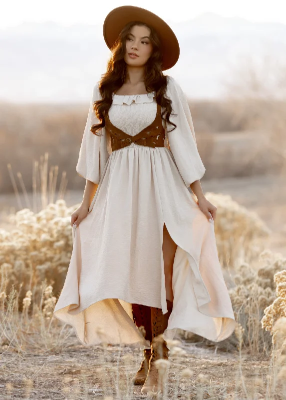 Odette Dress in Ecru