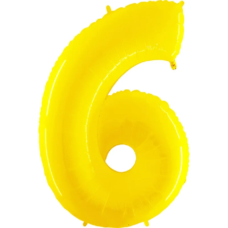 40 inch NUMBER 6 - YELLOW