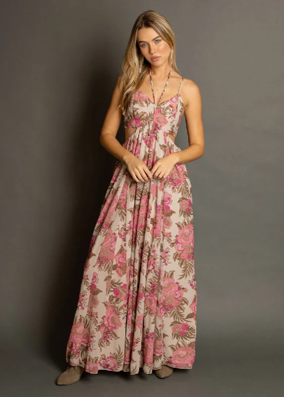 Mari Dress in Pink Floral