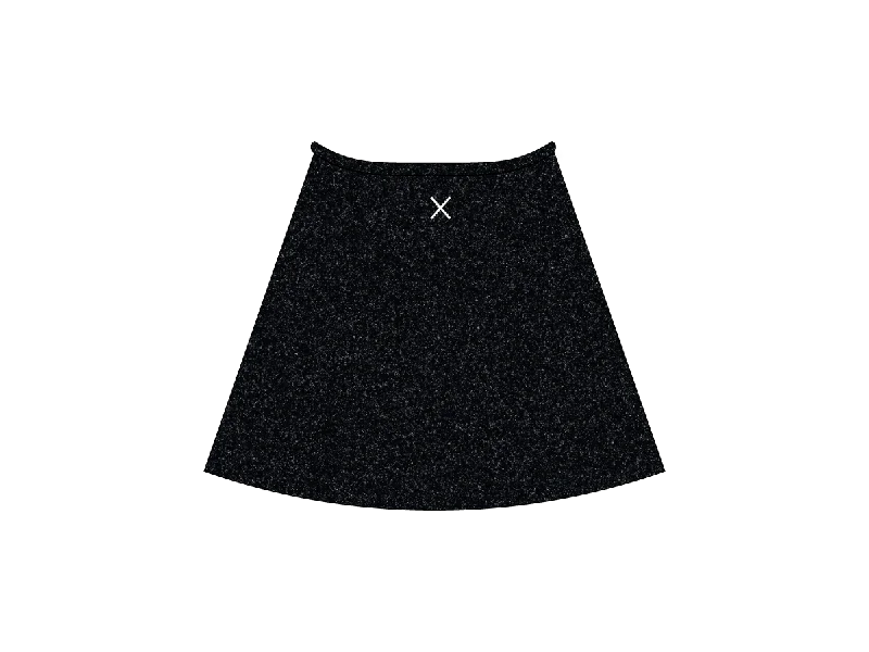 Onyx Shimmer Wrap Skirt