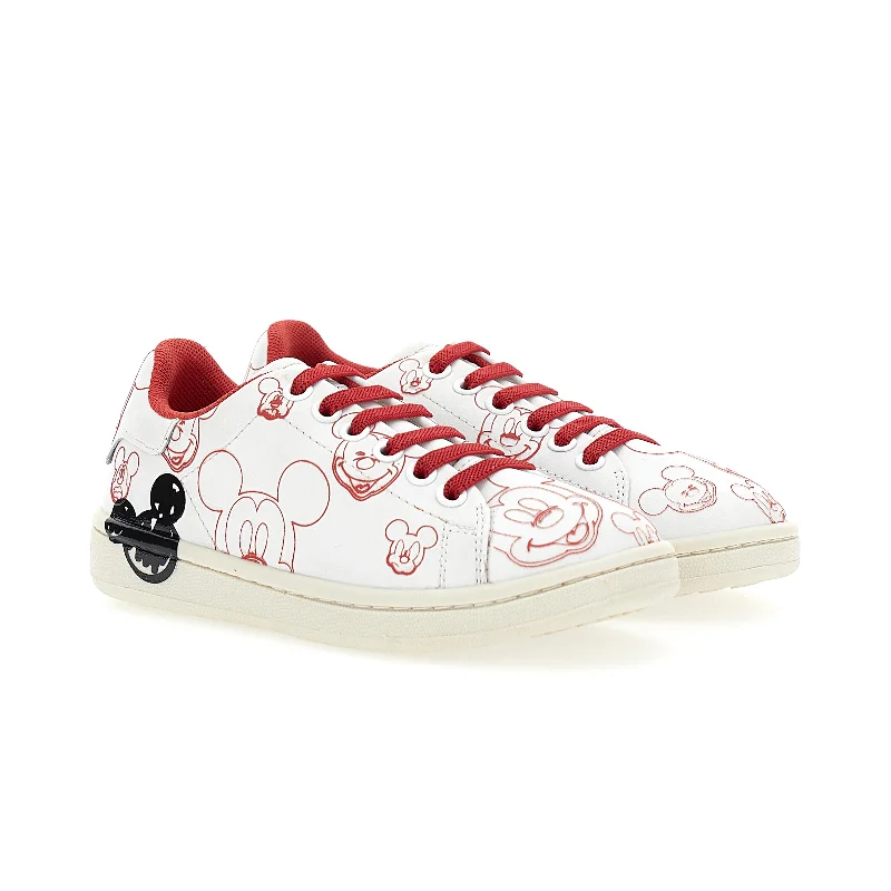 White Mickey Sketch Sneakers