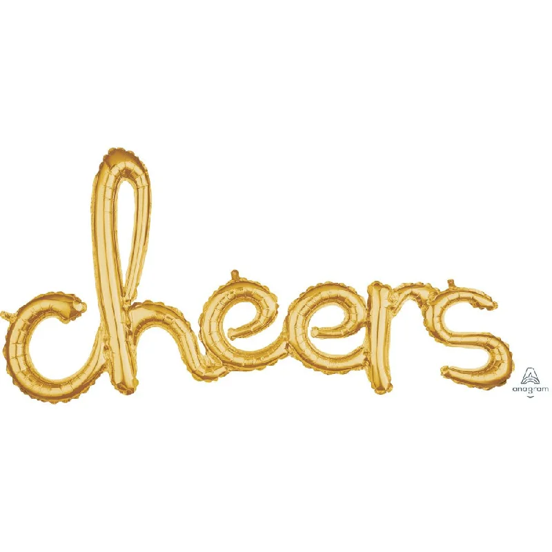 40″ SCRIPT PHRASE "CHEERS" - GOLD (AIR-FILL ONLY)