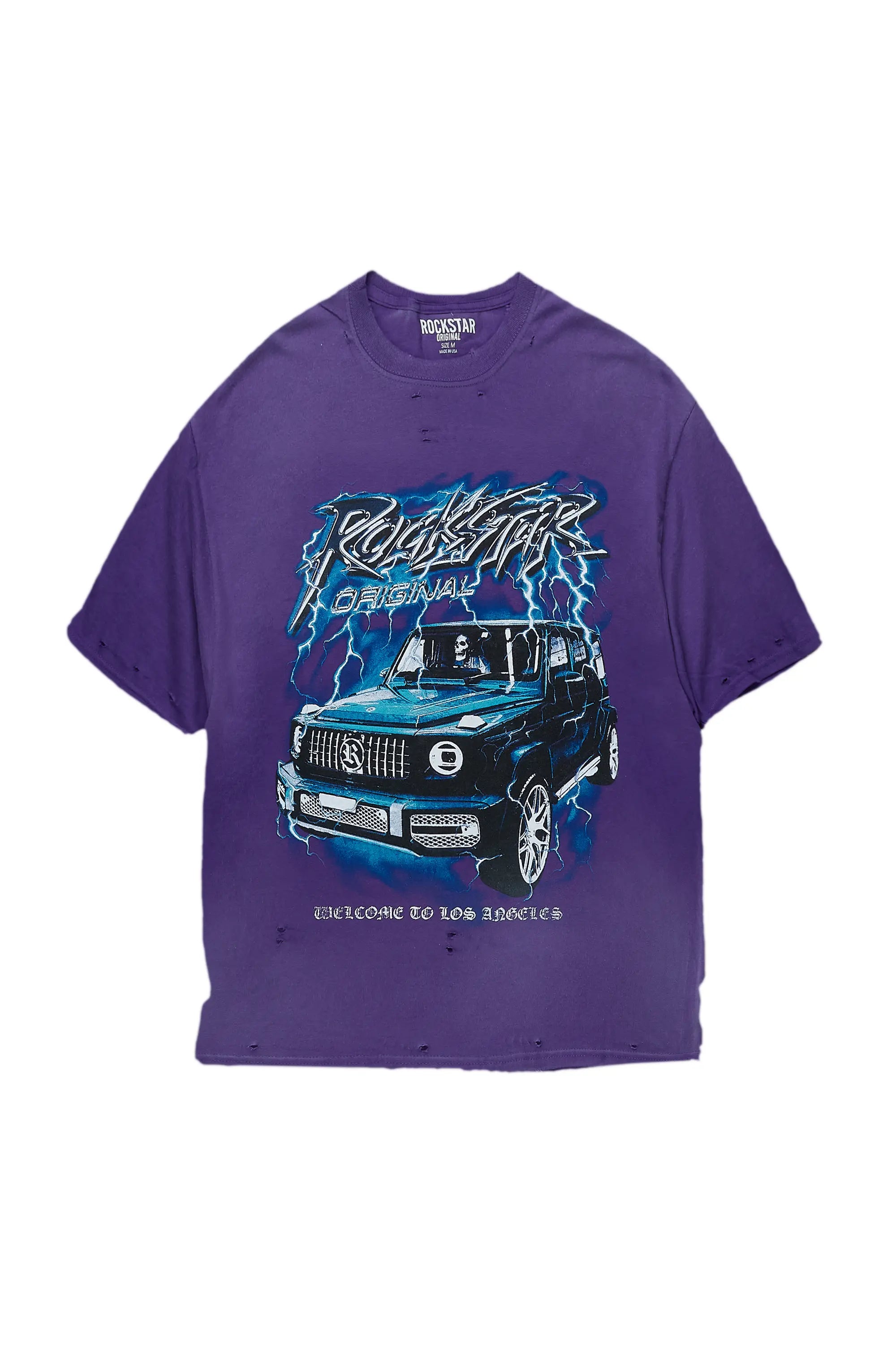 Car Purple Oversized Tee