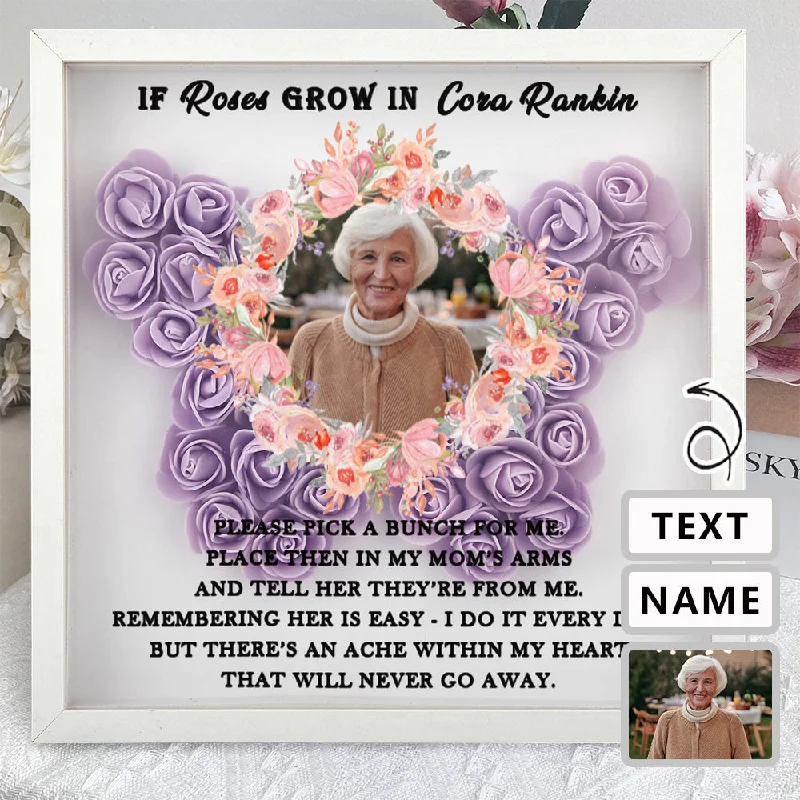 Custom Photo&Text Butterfly Flower Shadow Box Personalized Cover Flower Shadow Box Display Valentine's Day Gifts