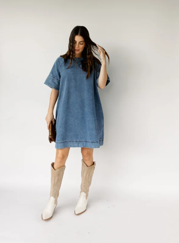 Daily Washed Denim Mini Dress - Final Sale