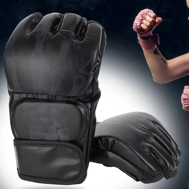 Half Fingers MMA Fighting Gloves Comfortable Easy to Use Durable Sturdy Breathability Boxing Gloves for Men