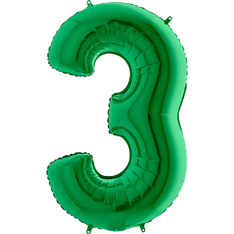 40 inch NUMBER 3 - METALLIC GREEN