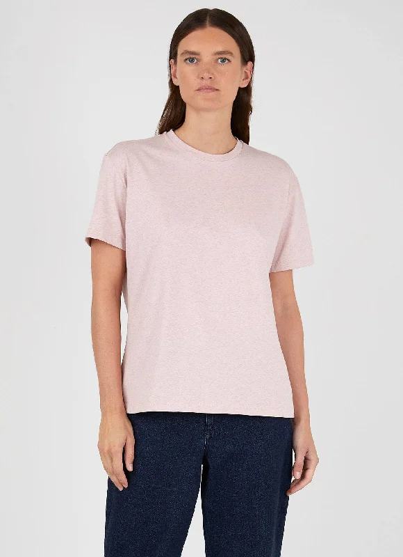 Women's Boy Fit T-shirt in Shell Pink Melange