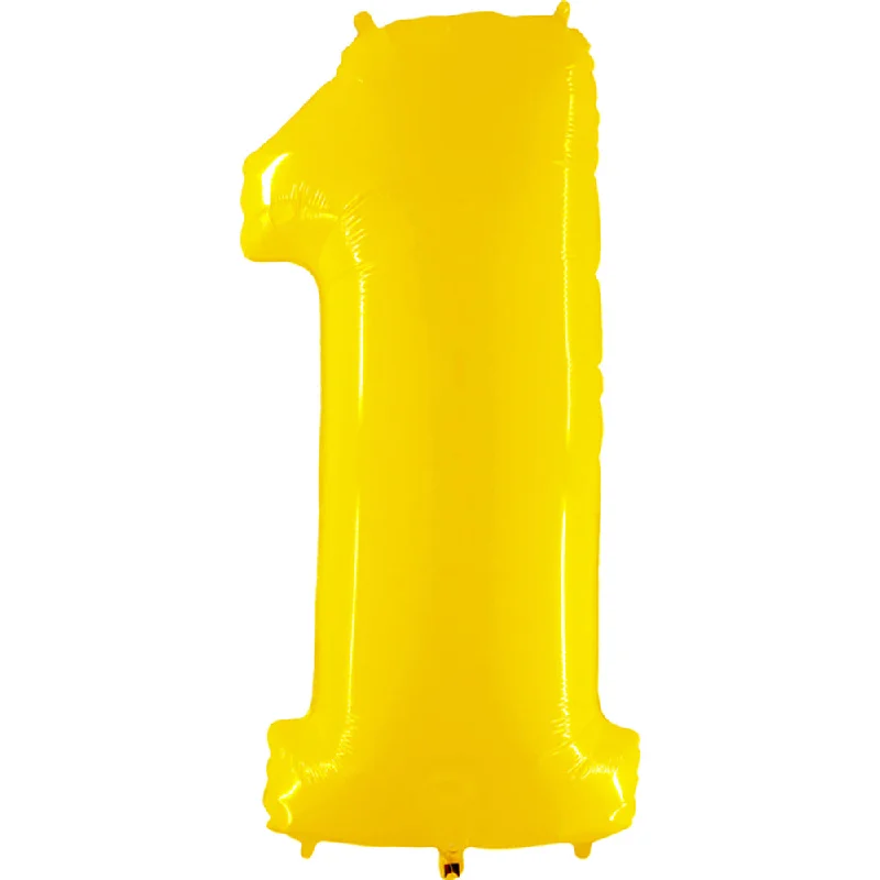 40 inch NUMBER 1 - YELLOW