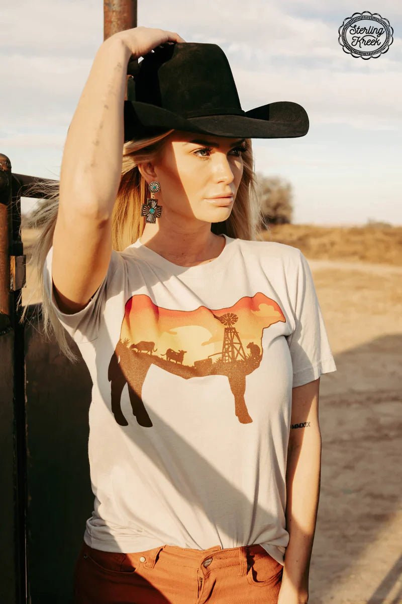 PLUS Sunset Steer Tee