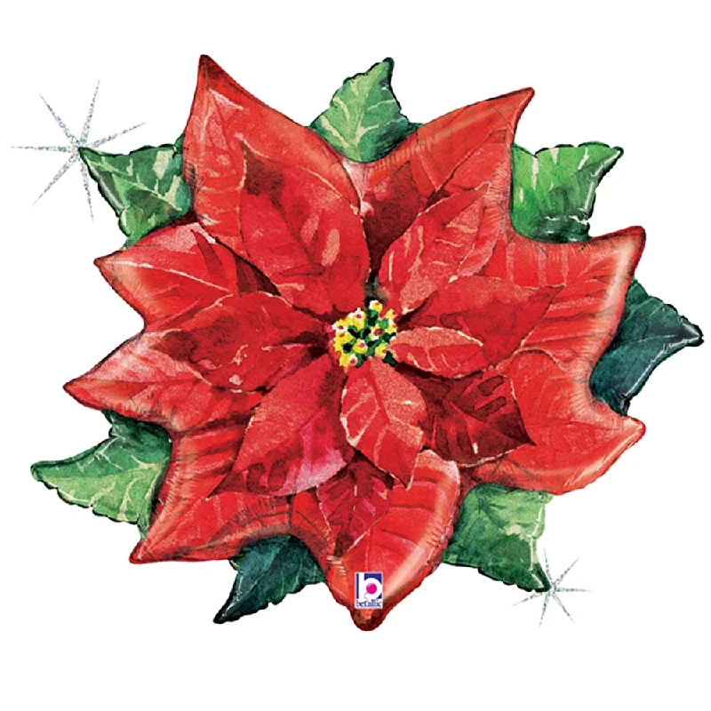 34 inch WATERCOLOR POINSETTIA