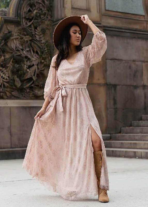 Haley Dress in Nude Pink