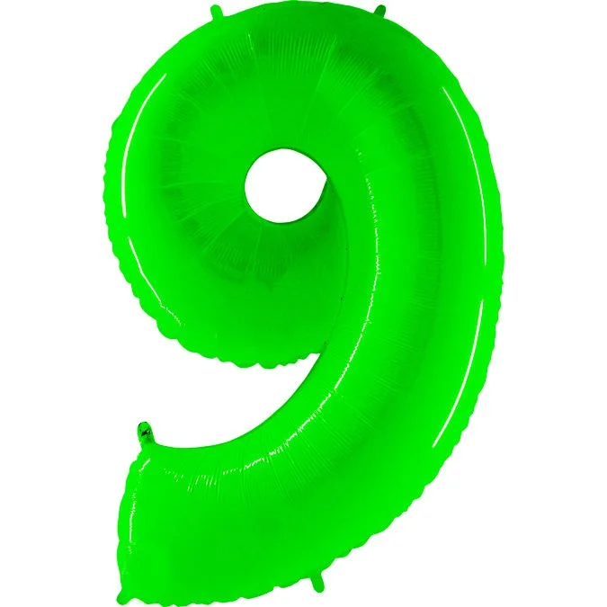 40 inch NUMBER 9 - LIME GREEN