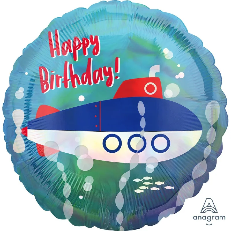 18 inch IRIDESCENT SUBMARINE BIRTHDAY