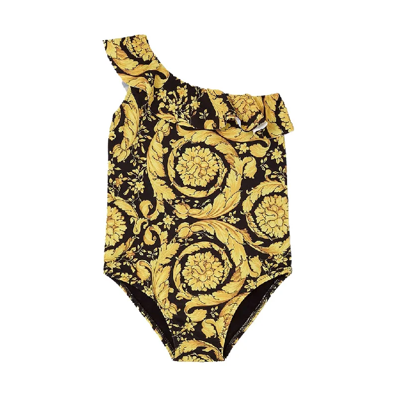 Black & Gold Barocco One Piece