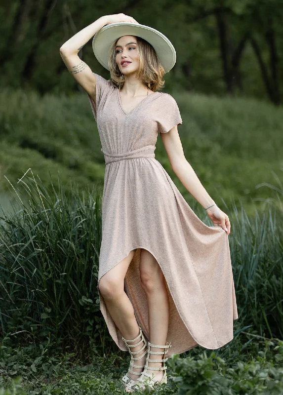 Novalie Dress in Heather Desert Shell