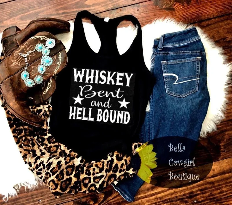 Whiskey Bent And Hell Bound Country Music Women's Tank Top