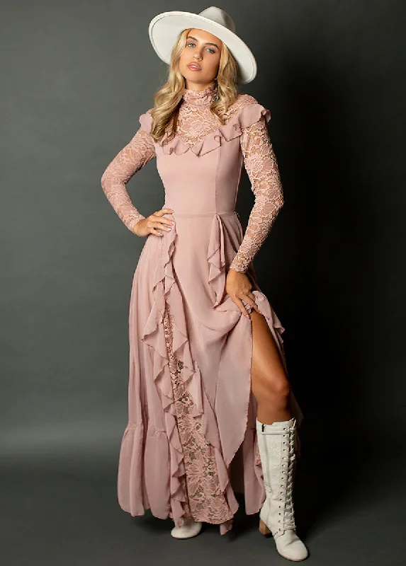 Sveta Maxi Dress in Nude Pink