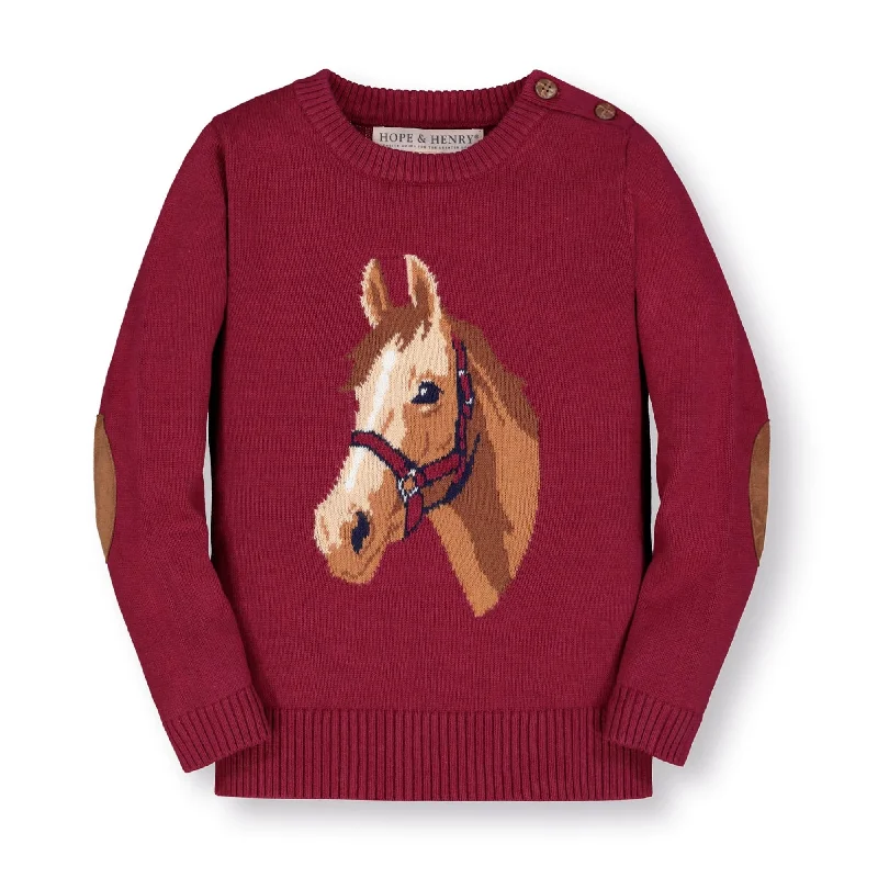 Horse Intarsia Pullover Sweater - Baby