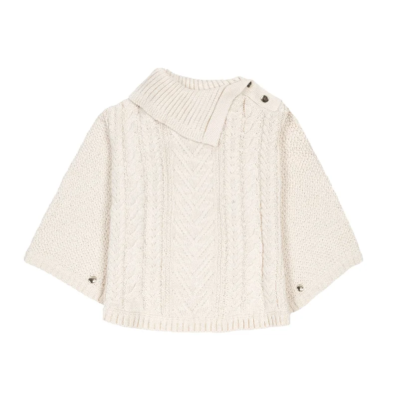 Organic Split Collar Sweater Cape - Baby