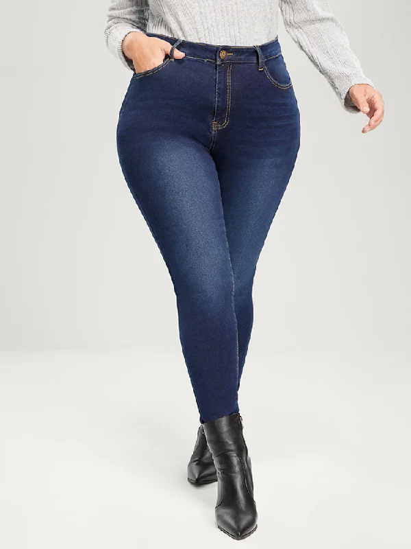 Skinny Extremely Stretchy High Rise Dark Wash Jeans