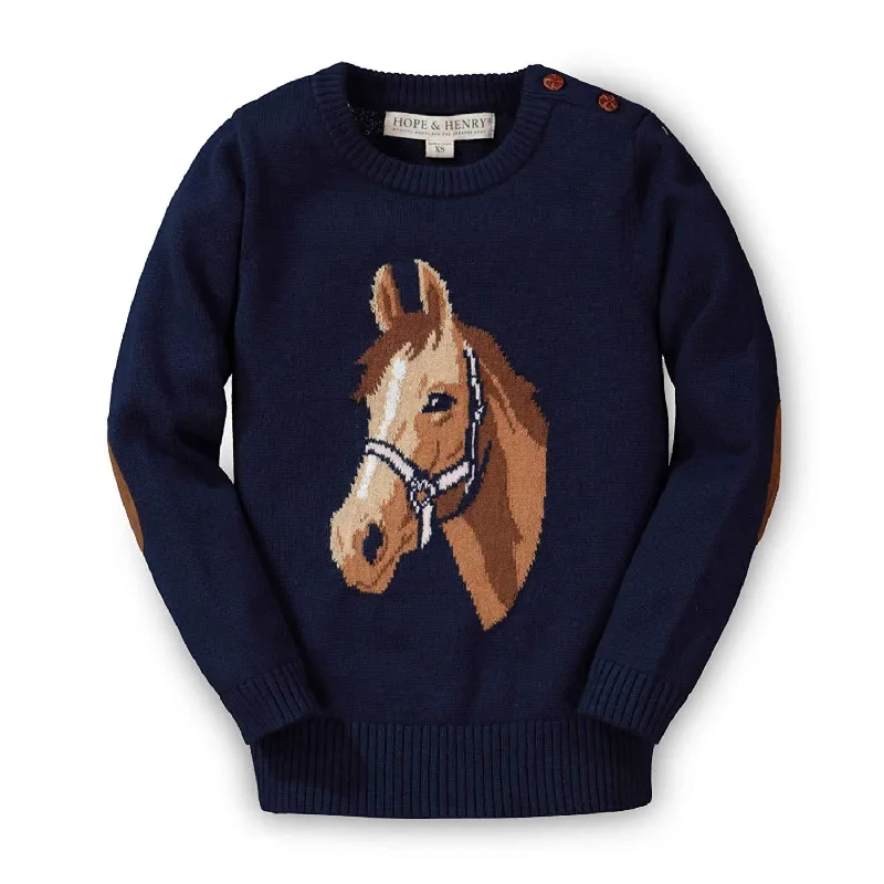 Horse Intarsia Pullover Sweater - Baby