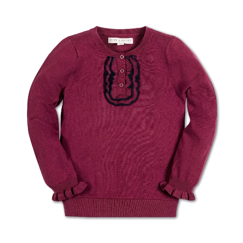 Organic Ruffle Sweater Henley - Baby