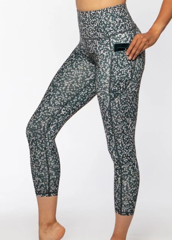 High Waisted 7/8 Leggings with Pockets - Daisy