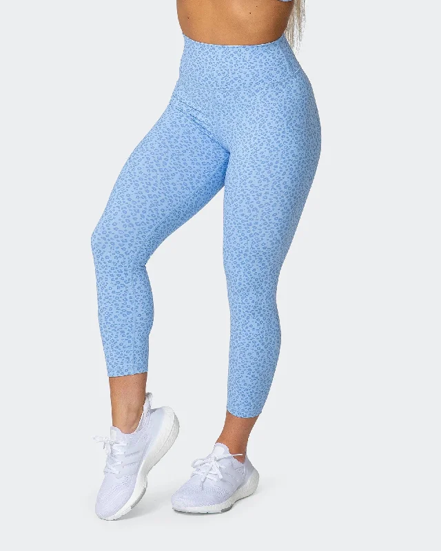 SIGNATURE SCRUNCH 7/8 LEGGINGS Periwinkle Mini Cheetah Print