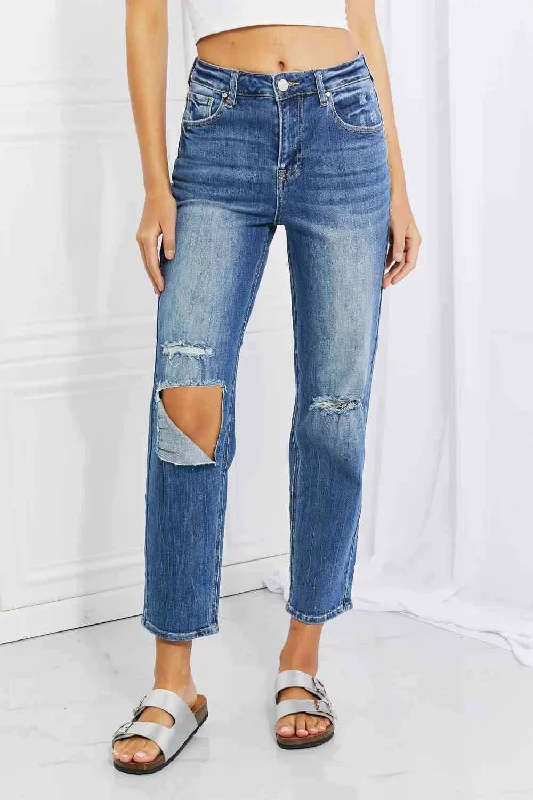 RISEN Full Size Emily High Rise Relaxed Jeans